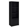 Pemberly Row 3-shelf Media Tower Entertainment Pier in Black Finish