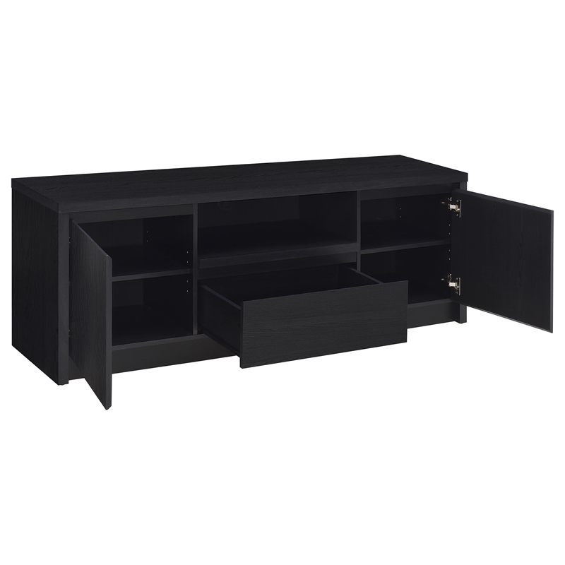 Pemberly Row 3-piece Entertainment Center 60-inch TV Stand in Black