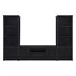 Pemberly Row 3-piece Entertainment Center 60-inch TV Stand in Black