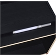Pemberly Row 2-drawer Nightstand with LED Lights and USB Ports in Black