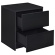 Pemberly Row 2-drawer Nightstand with LED Lights and USB Ports in Black