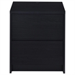 Pemberly Row 2-drawer Nightstand with LED Lights and USB Ports in Black