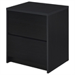Pemberly Row 2-drawer Nightstand with LED Lights and USB Ports in Black