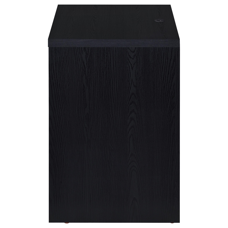 Pemberly Row 2-drawer Nightstand with LED Lights and USB Ports in Black