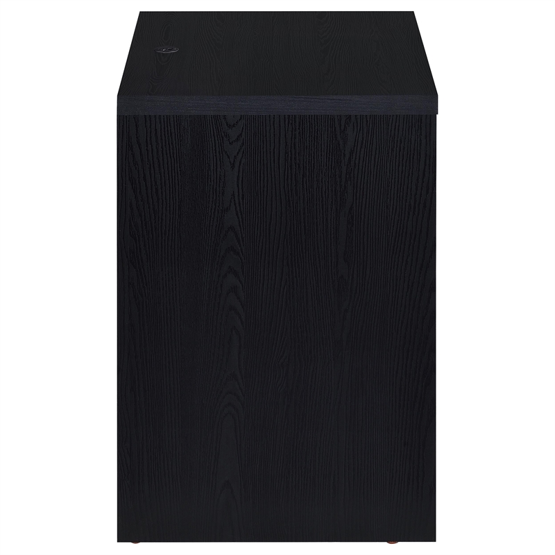 Pemberly Row 2-drawer Nightstand with LED Lights and USB Ports in Black