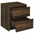 Pemberly Row 2-drawer Nightstand with LED Lights and USB Ports in Dark Pine
