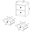Pemberly Row 2-drawer Nightstand with LED Lights and USB Ports in Mango