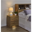 Pemberly Row 2-drawer Nightstand with LED Lights and USB Ports in Mango