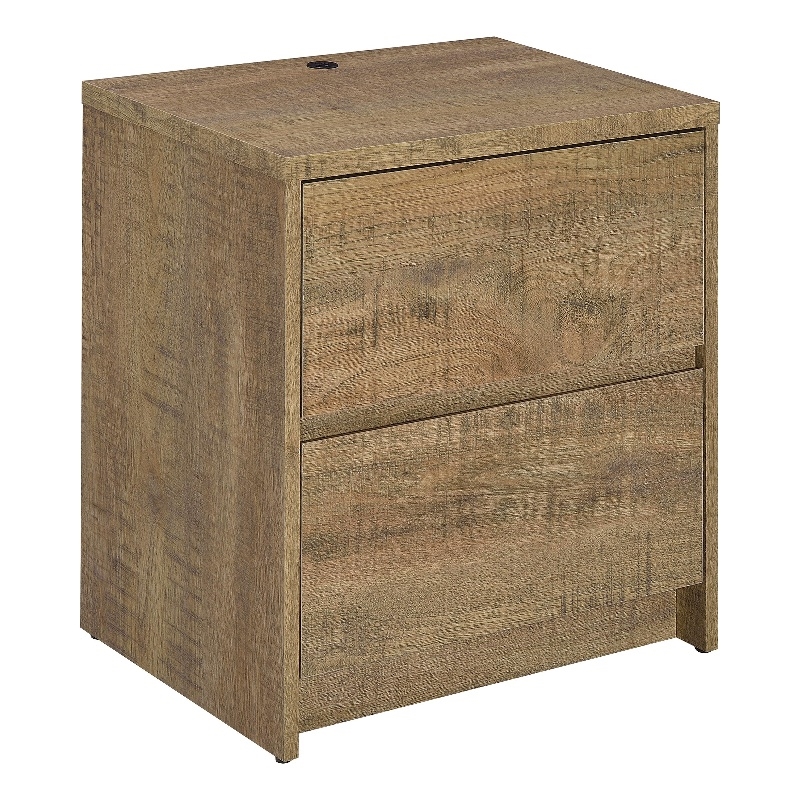 Pemberly Row 2-drawer Nightstand with LED Lights and USB Ports in Mango
