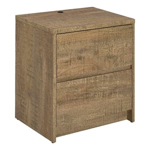 Pemberly Row 2-drawer Nightstand with LED Lights and USB Ports in Mango