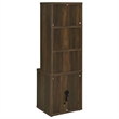 Pemberly Row 3-Shelf Bookcase with USB and Lockable Drawer in Dark Pine