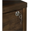 Pemberly Row 3-Shelf Bookcase with USB and Lockable Drawer in Dark Pine