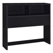 Pemberly Row 49-inch Full Wood Bookcase Headboard with 2 Cubbies in Black