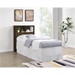 Pemberly Row 49-inch Twin Wood Bookcase Headboard in Dark Pine