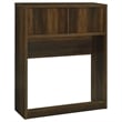 Pemberly Row 49-inch Twin Wood Bookcase Headboard in Dark Pine