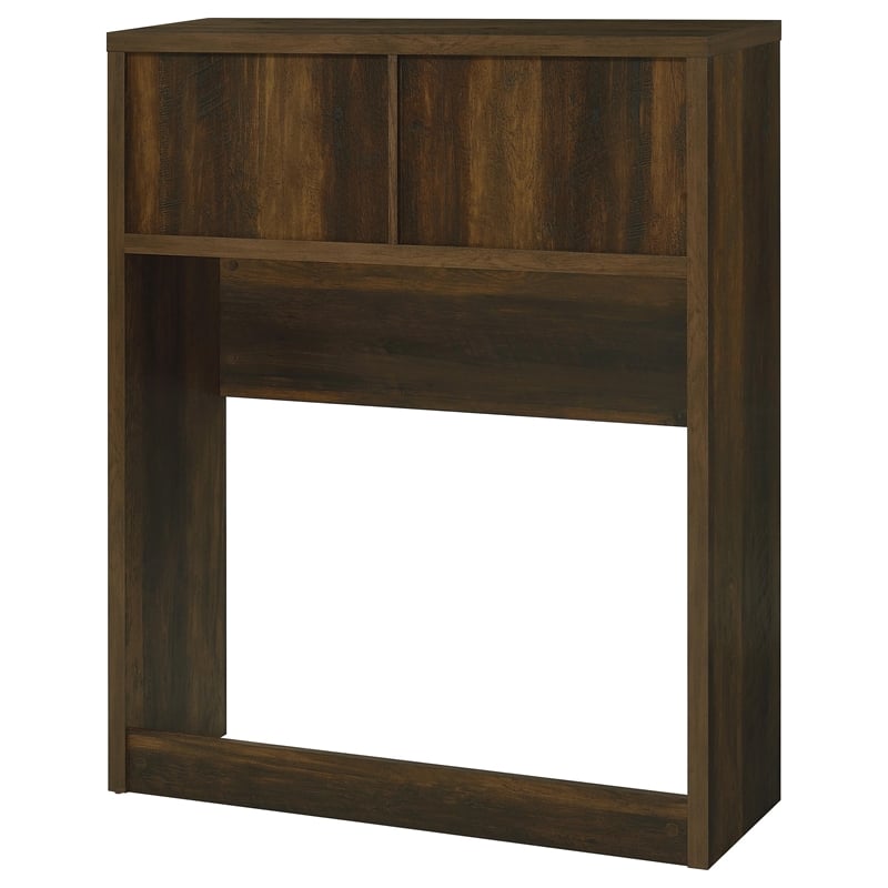 Pemberly Row 49-inch Twin Wood Bookcase Headboard in Dark Pine