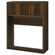 Pemberly Row 49-inch Twin Wood Bookcase Headboard in Dark Pine