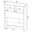 Pemberly Row 49-inch Twin Wood Bookcase Headboard in Dark Pine