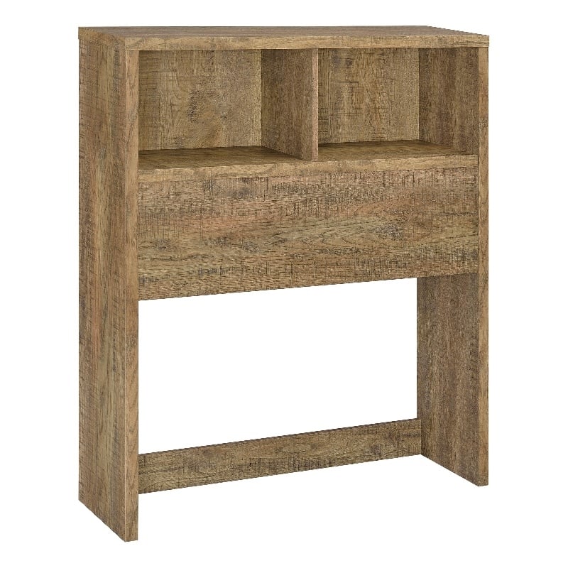 Pemberly Row 49-inch Twin Wood Bookcase Headboard in Mango Brown