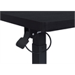 Pemberly Row Pneumatic Adjustable C-Shape Side Table with Casters in Black