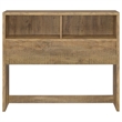 Pemberly Row 3-Piece Wood Full Bedroom Set Bookcase Headboard in Brown