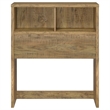 Pemberly Row 3-Piece Wood Twin Bedroom Set Bookcase Headboard in Brown