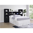 Pemberly Row 3-Piece Wood Queen Bedroom Set Bookcase Headboard in Black