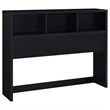 Pemberly Row 3-Piece Wood Queen Bedroom Set Bookcase Headboard in Black
