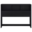 Pemberly Row 3-Piece Wood Queen Bedroom Set Bookcase Headboard in Black