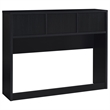 Pemberly Row 3-Piece Wood Queen Bedroom Set Bookcase Headboard in Black
