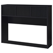 Pemberly Row 3-Piece Wood Queen Bedroom Set Bookcase Headboard in Black