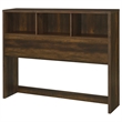 Pemberly Row 3-Piece Wood Queen Bedroom Set Bookcase Headboard in Dark Pine