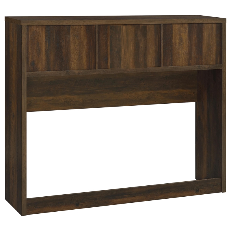 Pemberly Row 3-Piece Wood Queen Bedroom Set Bookcase Headboard in Dark Pine
