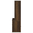 Pemberly Row 3-Piece Wood Full Bedroom Set Bookcase Headboard in Dark Pine