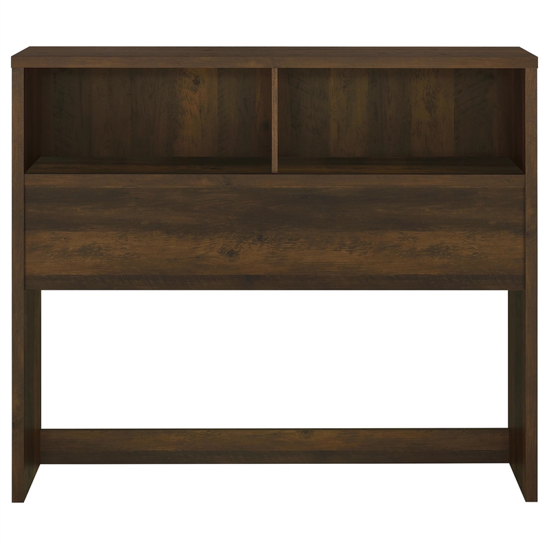 Pemberly Row 3-Piece Wood Full Bedroom Set Bookcase Headboard in Dark Pine