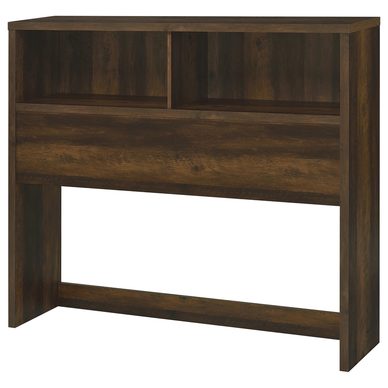 Pemberly Row 3-Piece Wood Full Bedroom Set Bookcase Headboard in Dark Pine
