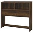 Pemberly Row 3-Piece Wood Full Bedroom Set Bookcase Headboard in Dark Pine