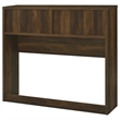 Pemberly Row 3-Piece Wood Full Bedroom Set Bookcase Headboard in Dark Pine