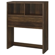 Pemberly Row 3-Piece Wood Twin Bedroom Set Bookcase Headboard in Dark Pine