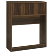 Pemberly Row 3-Piece Wood Twin Bedroom Set Bookcase Headboard in Dark Pine
