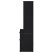 Pemberly Row 3-Piece Wood Full Bedroom Set Bookcase Headboard in Black