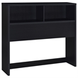 Pemberly Row 3-Piece Wood Full Bedroom Set Bookcase Headboard in Black
