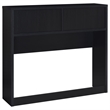 Pemberly Row 3-Piece Wood Full Bedroom Set Bookcase Headboard in Black