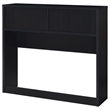 Pemberly Row 3-Piece Wood Full Bedroom Set Bookcase Headboard in Black