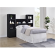 Pemberly Row 3-Piece Wood Twin Bedroom Set Bookcase Headboard in Black