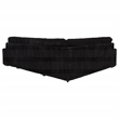 Pemberly Row Fabric Sleeper Sectional Sofa Storage Chaise in Black