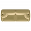 Pemberly Row Velvet Upholstered Curved Track Arm Sofa in Camel