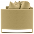 Pemberly Row Velvet Upholstered Curved Track Arm Sofa in Camel