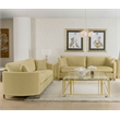 Pemberly Row 2-Piece Velvet Upholstered Sofa and Loveseat Set in Camel