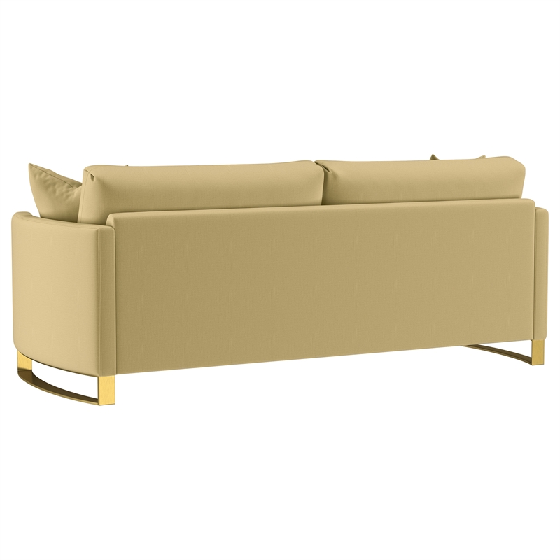 Pemberly Row 2-Piece Velvet Upholstered Sofa and Loveseat Set in Camel